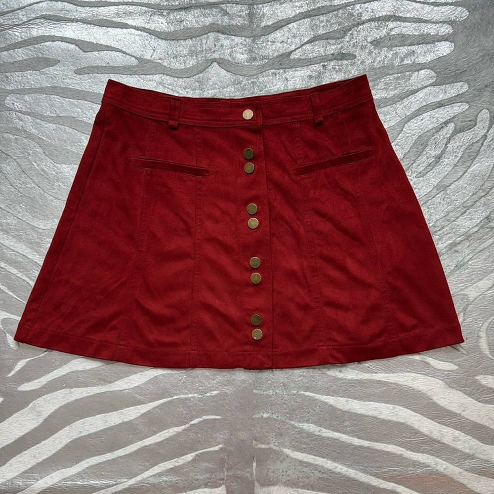 Zara aline fall orange mini skirt M